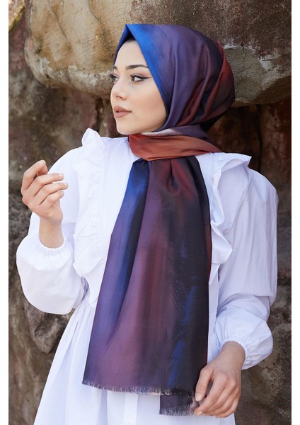 Sanat Desen Turuncu Pamuk Şal