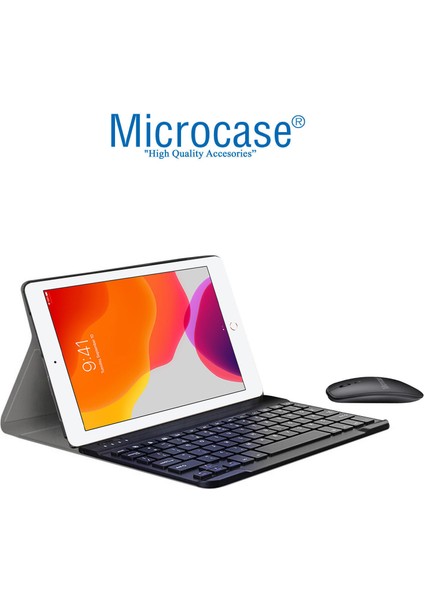 iPad 7.nesil 10.2 Inch 2019 Bluetooth Klavye ve Mouse + Standlı Kılıf - Bkk6