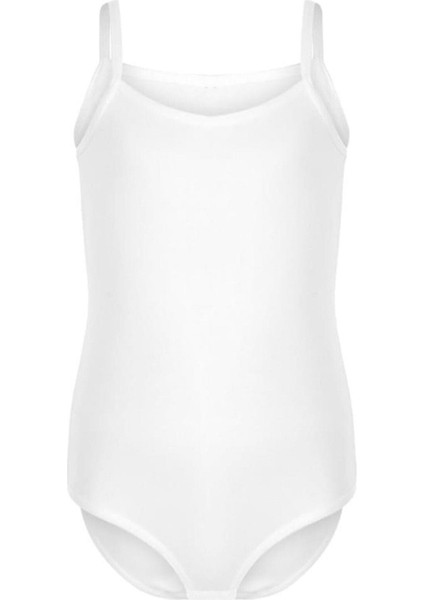 6'lı Paket Kota 3500 Kız Çocuk Ip Askılı Kancalı Body Badi Zıbın Beyaz