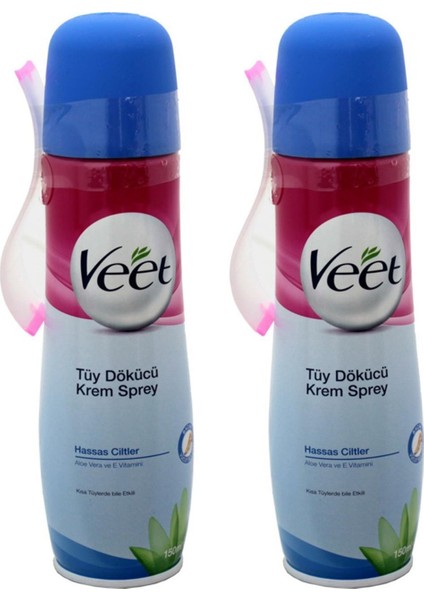 *veet Ağda Tüy Dökücü Sprey Hassas Ciltler 150ML x 2 Adet