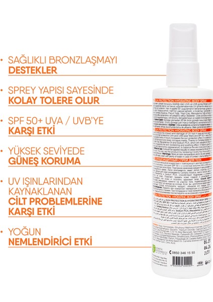 Güneş Koruyucu Krem Sprey SPF 50+ Yüksek Koruma 200 ml