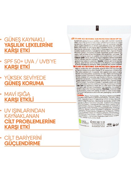 Güneş Koruyucu Krem 50 ml x 2 Adet