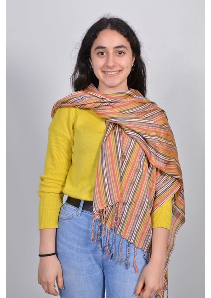 El Dokuması Kadın Ipek Şal