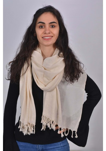El Dokuması Kadın Ham Ipek Şal