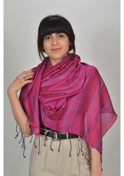 El Dokuması Kadın Ipek Şal