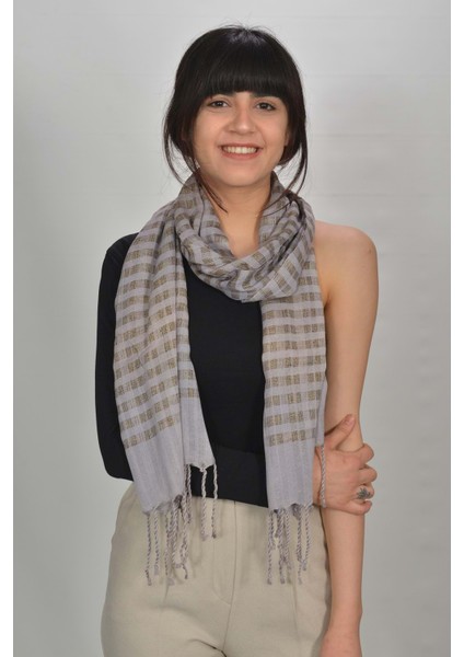 El Dokuması Kadın Ham Ipek Şal