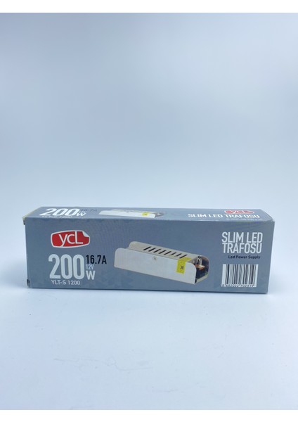 Ycl 200W Slim Kasa Iç Mekan LED Trafosu 16.7A 12V Ylt-S 1200