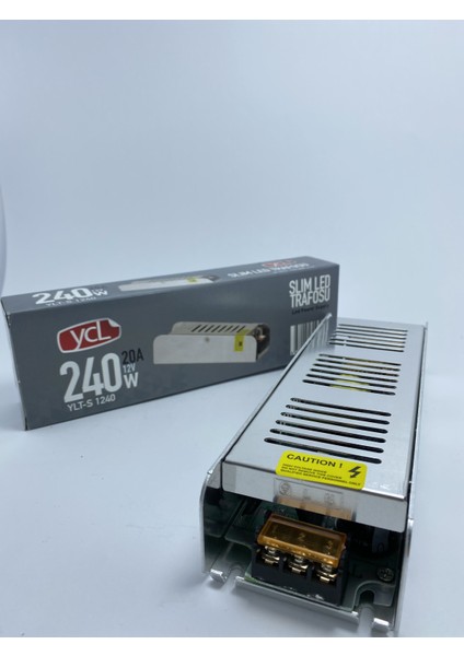 Ycl 240W Slim Kasa Iç Mekan LED Trafosu 20A 12V Ylt-S 1240