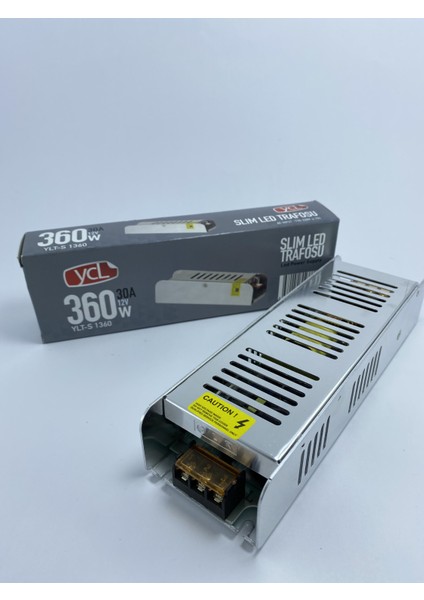 Ycl 360W Slim Kasa Iç Mekan LED Trafosu 30A 12V Ylt-S 1360