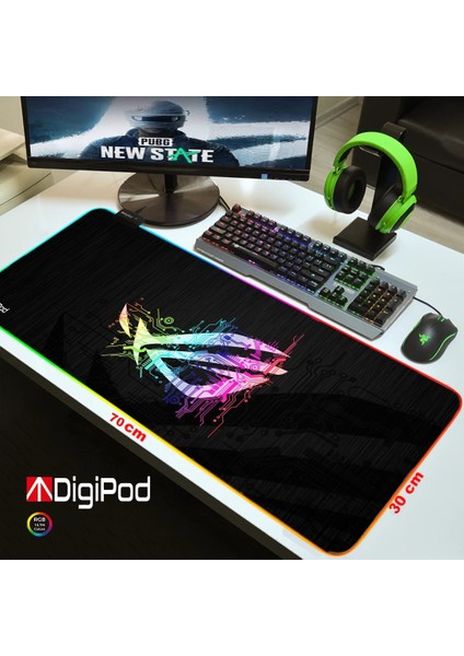 Rgb Rgb 70X30 Xl Rgb Kaymaz Taban 4mm Oyuncu Mousepad
