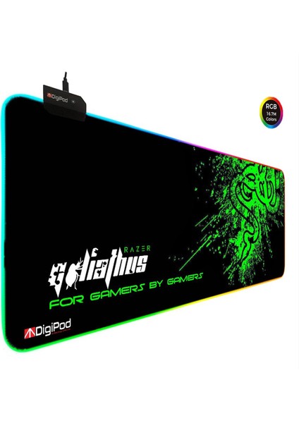 RGB Gaming Oyuncu Mousepad Kaymaz Taban 70 X 30 4mm Kalınlık RAZER