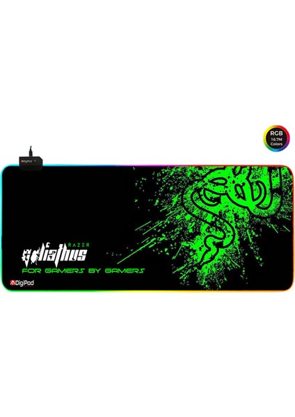 RGB Gaming Oyuncu Mousepad Kaymaz Taban 70 X 30 4mm Kalınlık RAZER