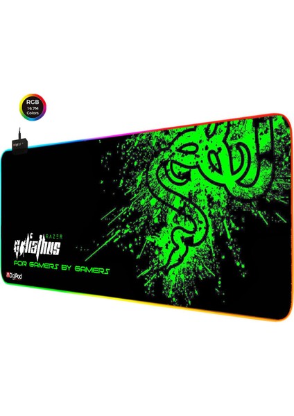 RGB Gaming Oyuncu Mousepad Kaymaz Taban 70 X 30 4mm Kalınlık RAZER