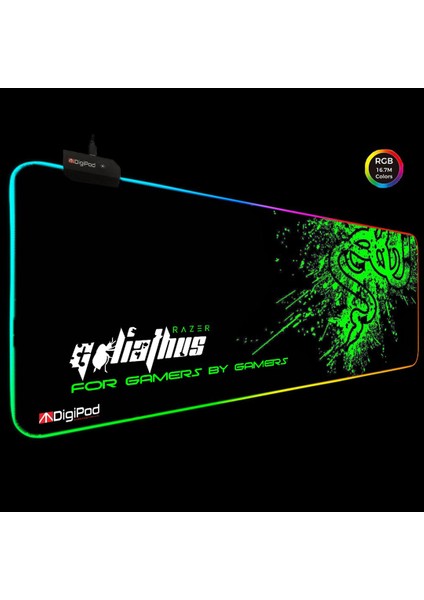 RGB Gaming Oyuncu Mousepad Kaymaz Taban 70 X 30 4mm Kalınlık RAZER