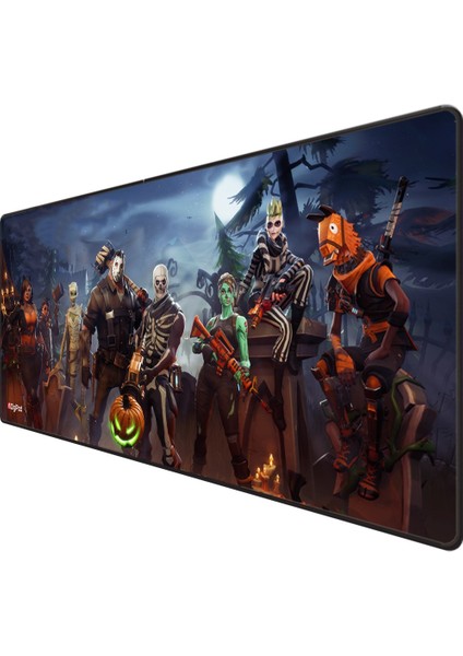 Gaming Oyuncu Mousepad 90X40 XXL Kaymaz Taban Dikişli FORTNİTE 4mm Kalınlık