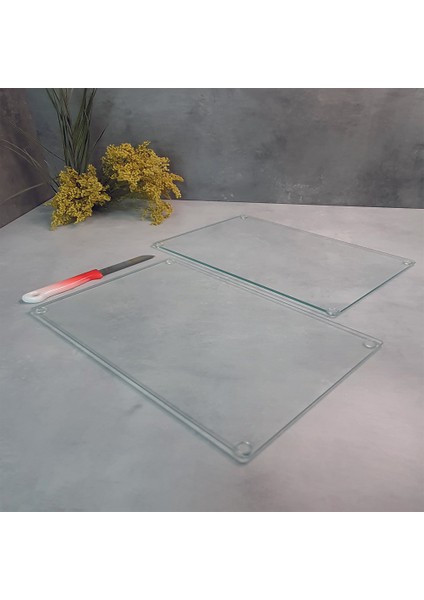 Cam Kesme Tahtası - Cam Kesme Tablası | 2'li Takım Saydam | 20cm x 30cm