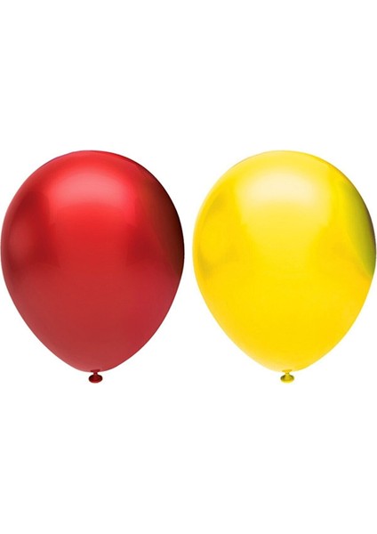 Metalik Balon Seti 20 Adet ( Kırmızı, Sarı)