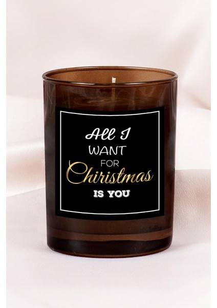 Yılbaşı All I Want Amber Bardak Vanilyalı Mum