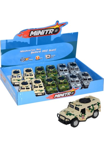 FY5178H-12D 1:36 Minitro 1:36 Metal Çek Bırak Işıklı Askeri Akrep