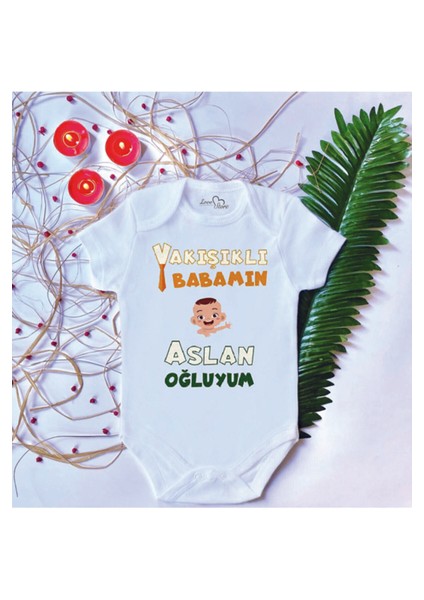 Bebek Baskılı Baba Oğul Pamuklu Çıtçıtlı Body Zıbın