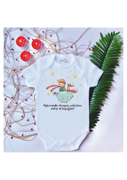 Bebek Baskılı Küçük Prens Pamuklu Çıtçıtlı Body