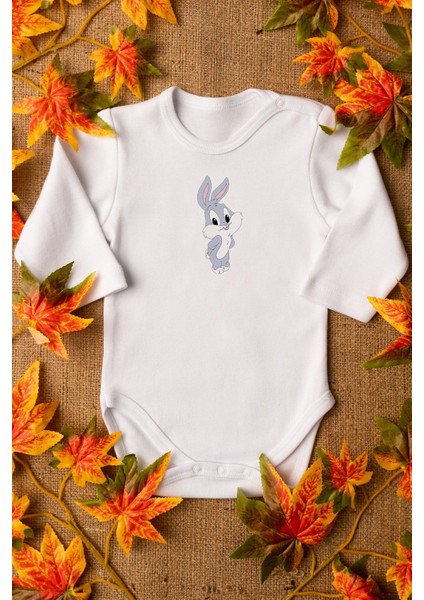 Bebek Bugs Bunny Organik Baskılı Pamuklı Zıbın