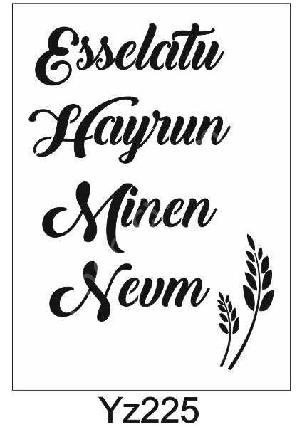 Yazı Desenler Stencil Şablon 21X30 YZ-225