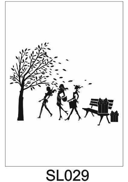 Siluet Desenler Stencil Şablon 21X30 SL-029
