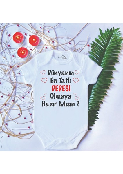 Unisex Bebek Baskılı Dede Pamuklu Çıtçıtlı Body Zıbın