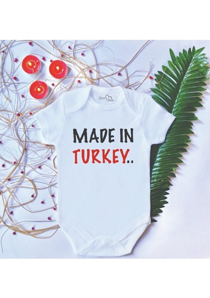 Unisex Bebek Baskılı Made In Turkey Pamuklu Çıtçıtlı Body Zıbın