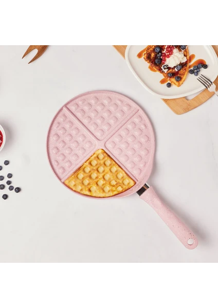 Mutfaksever Waffle Tavası Pink 26CM