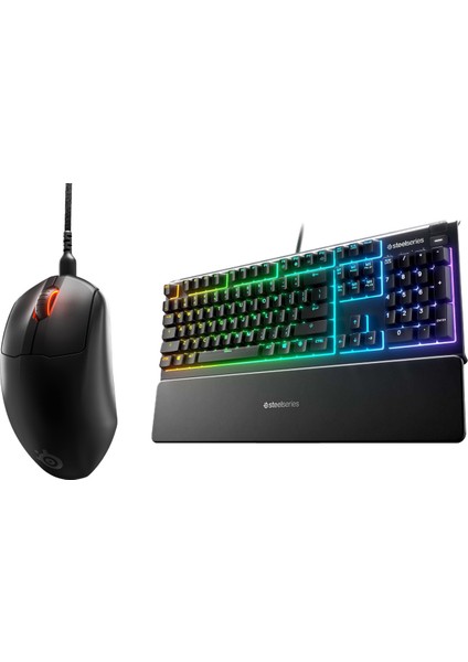 Steelseries Apex 3 Kablolu Gaming Klavye + Steelseries Prime Mini Fps Mouse