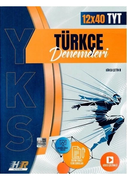 Hız ve Renk Yayınları TYT Türkçe 12 x 40 Denemeleri