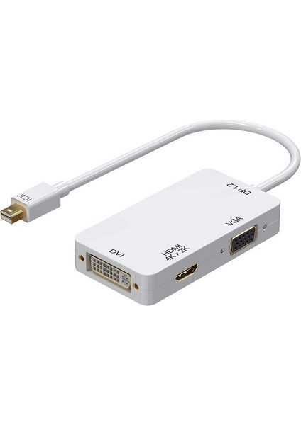 3C Store Mini Displayport Thunderbolt - HDMI Uyumlu /dvi/vga Adaptörü Macbook Pc Için 4K Mini Dp1.2 Dönüştürücü Projektör Yüzey Pro (Yurt Dışından)