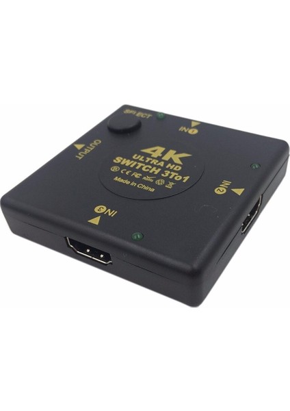 4K Değiştirici HDMI Uyumlu Bölücü 4k*2k 3D Mini 3 Bağlantı Noktalı Hd Anahtarı DVD Hdtv Xbox Ps3 Ps4 1080P Için 3'ü 1 Arada Bağlantı Noktası Hub (Yurt Dışından)