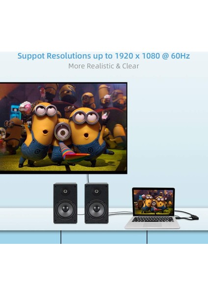 Hd 1080P HDMI Uyumlu VGA Kablosu Dönüştürücü ile Ses Hd'den Vga'ya Kadın Dönüştürücü Adaptörü Tablet Dizüstü Pc Tv Için (Yurt Dışından) fırsatları