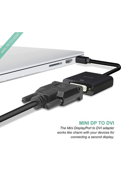 Mini Displayport - DVI Mini Dp - DVI Erkek - Dişi Adaptör Macbook Air/pro Microsoft Surface Pro/dock Projektör Için (Yurt Dışından)