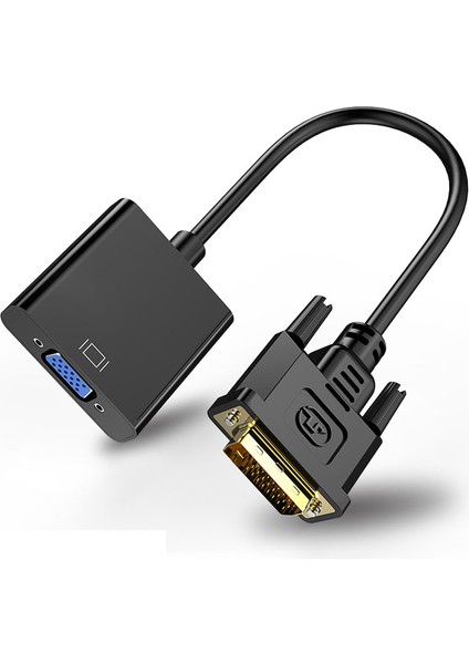 DVI VGA Adaptörü Video Dönüştürücü 24 1dvi-D Erkek VGA Kadın 1080P Kablo Monitör Için LCD Pc Ekran Hdtv Projektör (Yurt Dışından)