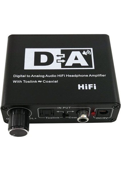 Koaksiyel Dijital - Analog Rca 3.5mm Ses Hifi Dönüştürücü Adaptör, Spdif Toslink Dijital - Analog Ses Anahtarı ile (Yurt Dışından)