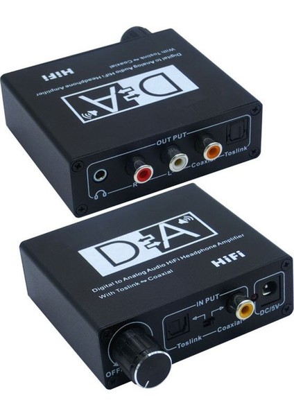 Koaksiyel Dijital - Analog Rca 3.5mm Ses Hifi Dönüştürücü Adaptör, Spdif Toslink Dijital - Analog Ses Anahtarı ile (Yurt Dışından)