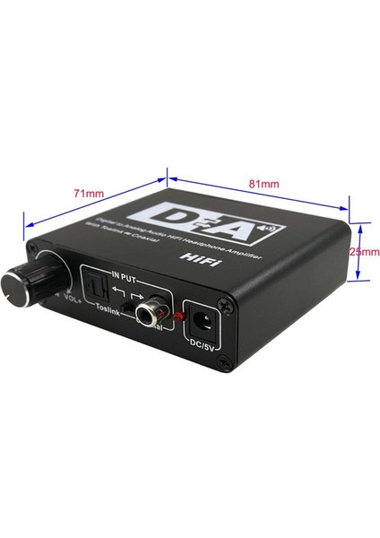 Koaksiyel Dijital - Analog Rca 3.5mm Ses Hifi Dönüştürücü Adaptör, Spdif Toslink Dijital - Analog Ses Anahtarı ile (Yurt Dışından)