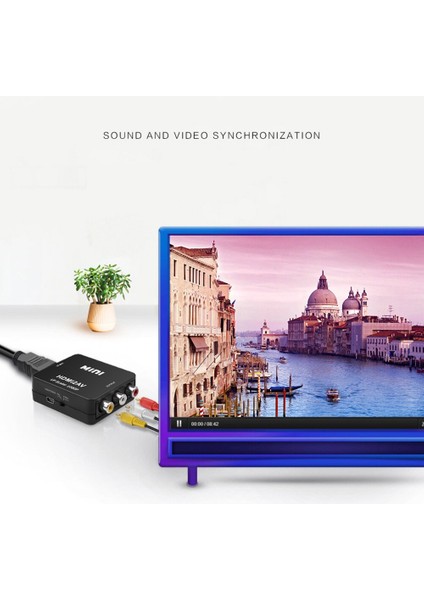 HDMI Uyumlu Rca Av'den Hd Dönüştürücüye Av/cvsb L/r Video Box Hd 1080P 1920*1080 60hz HD2AV Desteği Ntsc Pal Çıkışı (Yurt Dışından) modelleri