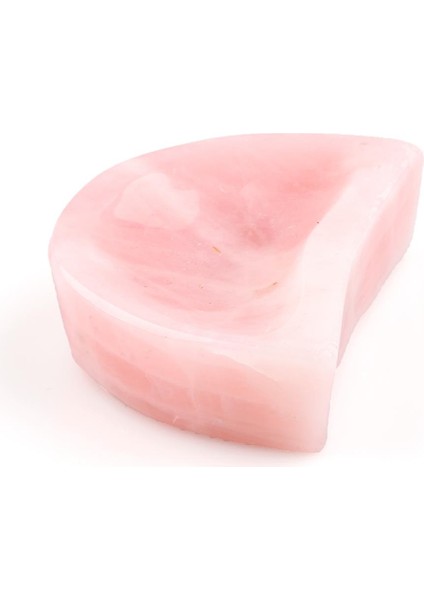 Pembe Kuvars Doğal Taş Içi Oyuk Parça
