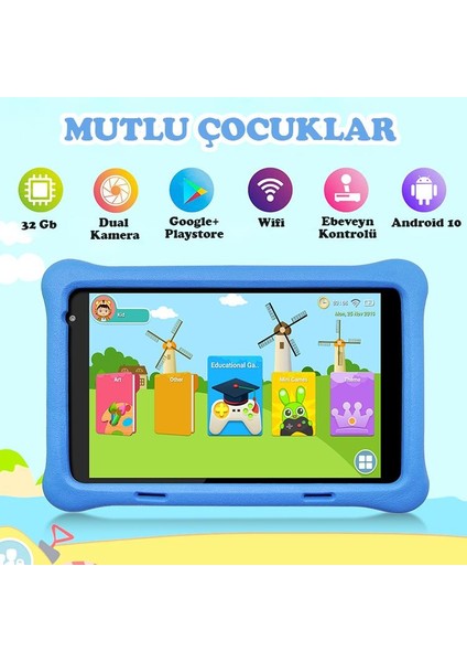 Npo MID8017TB 32GB  8" Hd Çocuk Tableti Mavi