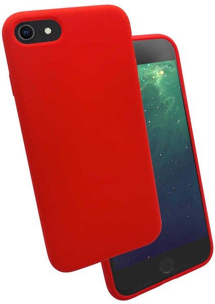 Apple iPhone 8 Uyumlu Kılıf Kadife Ultra Esnek Ince Camera Protected Velvet Case