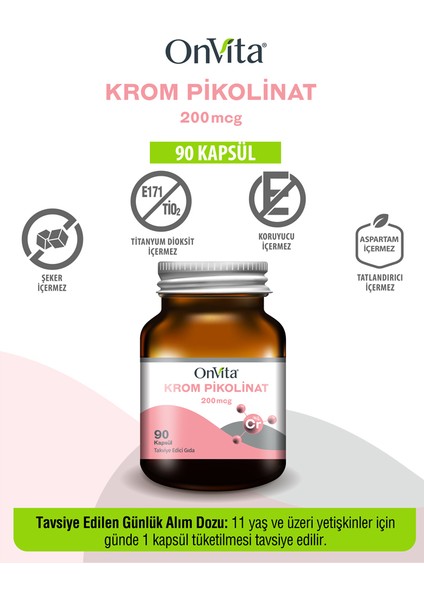 Krom Pikolinat 200 Mcg