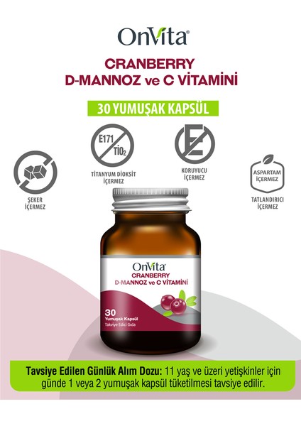 Cranberry D-Mannoz ve C Vitamini