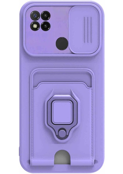 Xiaomi Redmi 9c Kılıf Multifunction Silicone Lila