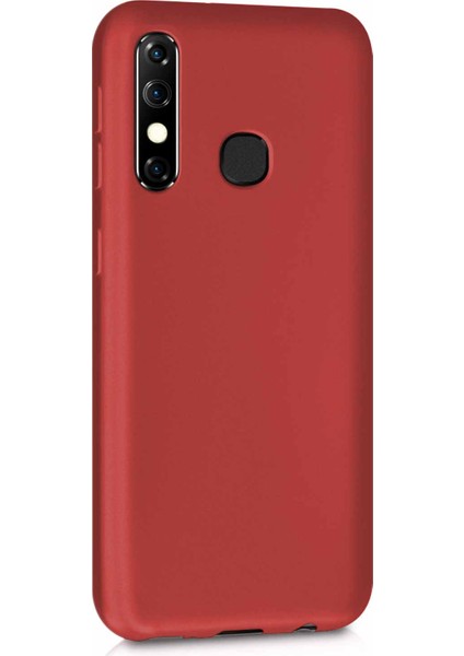 Matte Silicone Infinix Hot 8 Kılıf Kırmızı