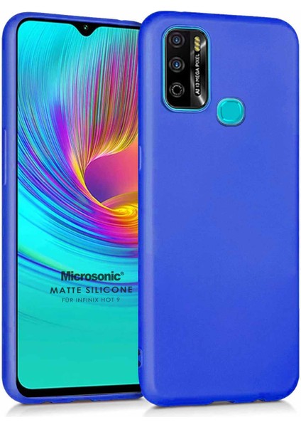 Matte Silicone Infinix Hot 9 Kılıf Mavi